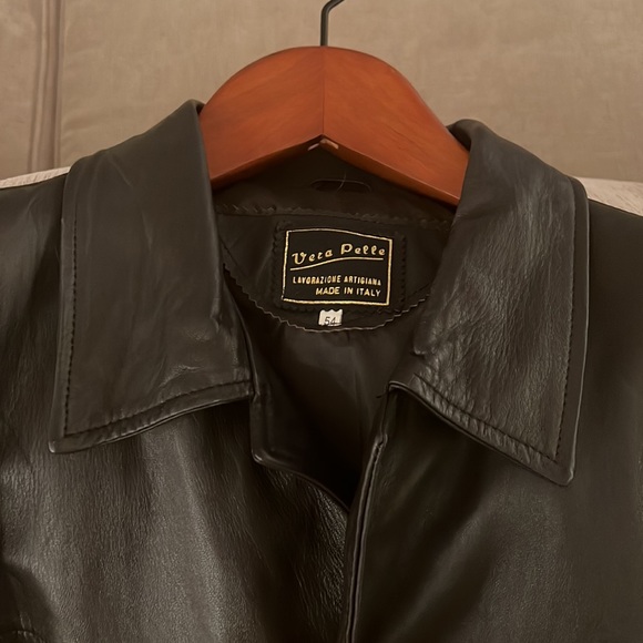 MEN’s AUTHENTIC ITALIAN made LEATHER Jacket European Size 54 - Picture 13 of 13